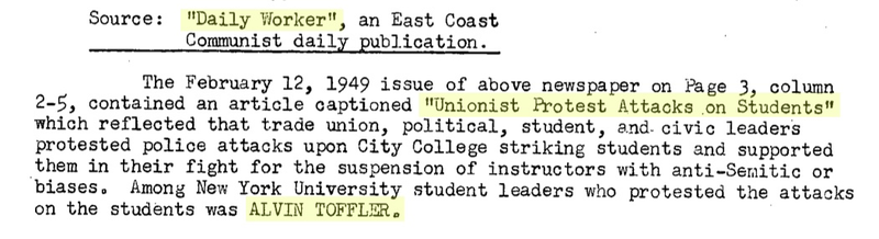 Illustration for article titled Alvin Toffler Investigated by FBI for Communist Activities According to Newly Released Files